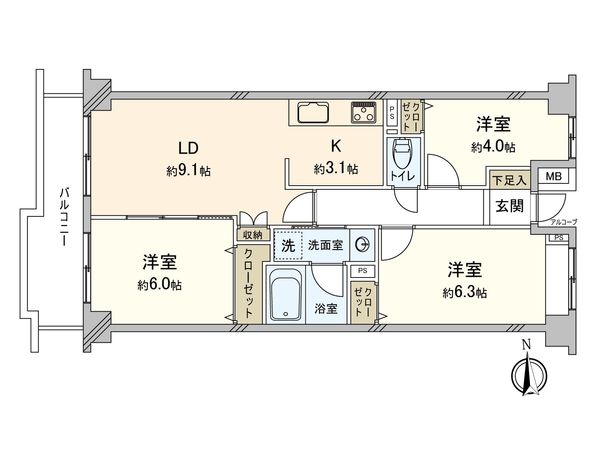 藤和シティコープ宮前平Ⅱ 間取図(平面図) 藤和シティコープ宮前平Ⅱ 間取図(平面図)