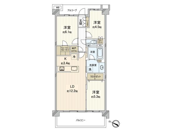 プラウド宮前平 間取図(平面図) プラウド宮前平 間取図(平面図)