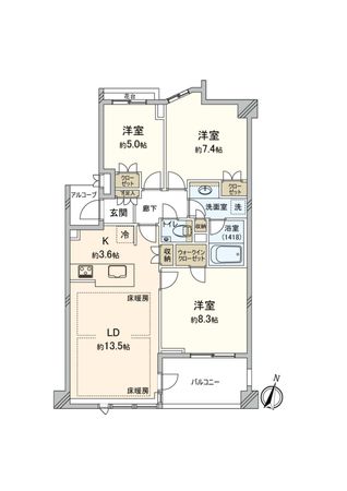 パークテラス宮前平 間取図(平面図) パークテラス宮前平 間取図(平面図)