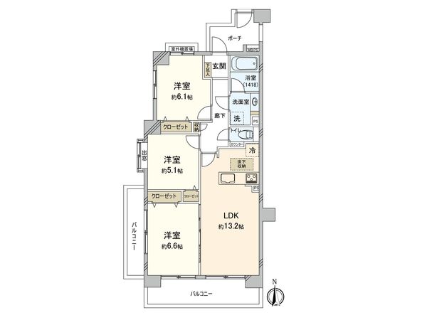 クリオ宮崎台壱番館 間取図(平面図) クリオ宮崎台壱番館 間取図(平面図)