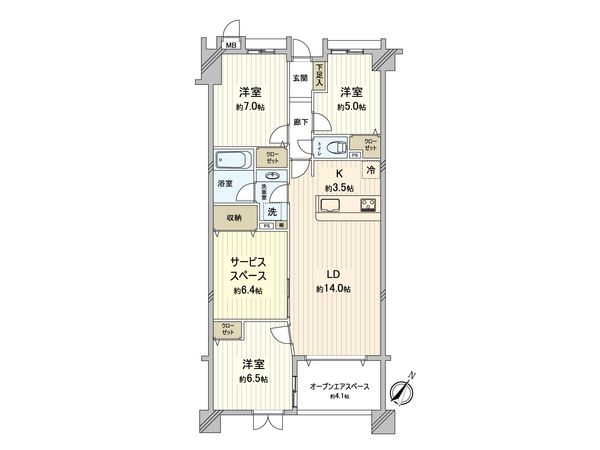 レイディアント鷺沼東 間取図(平面図) 間取図(平面図)