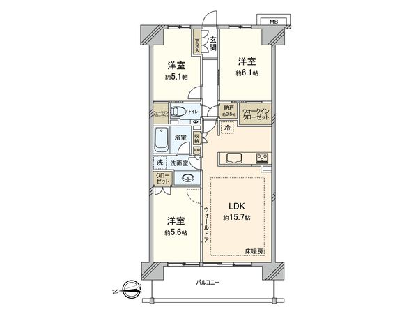 ローレルコート鷺沼 間取図(平面図) ローレルコート鷺沼 間取図(平面図)