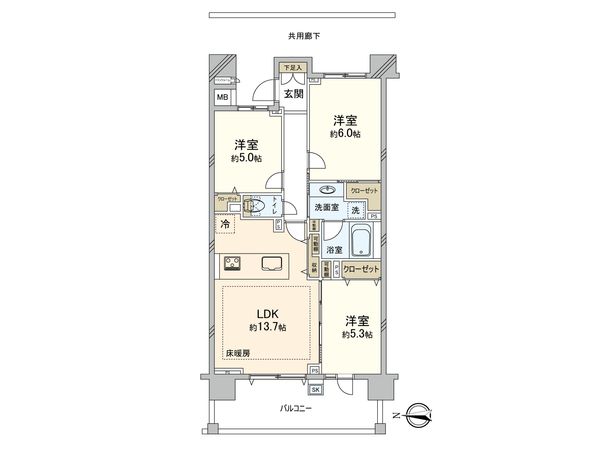 ブランズ宮崎台オンザテラス 間取図(平面図) 間取図(平面図)
