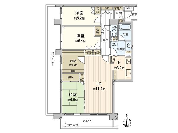 鷺沼東パーク・ホームズ2番館 間取図(平面図)