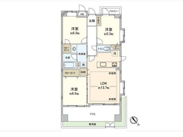 プレール鷺沼ステラプラッツ 間取図(平面図) プレール鷺沼ステラプラッツ 間取図(平面図)