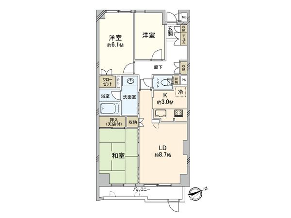宮崎台公園スカイマンション 間取図(平面図)