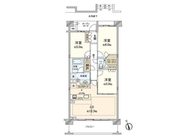 プラウド宮前平サウスフロント 間取図(平面図) プラウド宮前平サウスフロント 間取図(平面図)