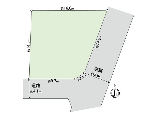 港北区大曽根2丁目(土地) 区画図