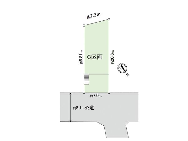 港北区新羽町(土地)C区画 区画図 港北区新羽町(土地)C区画 区画図