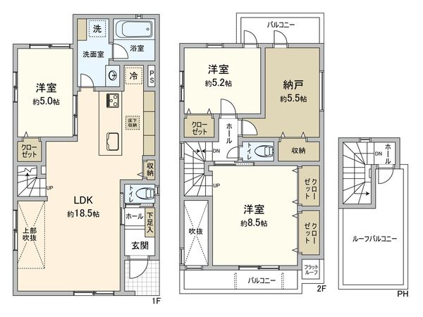 鶴見区駒岡1丁目(新築F号棟) 間取図(平面図) 鶴見区駒岡1丁目(新築F号棟) 間取図(平面図)