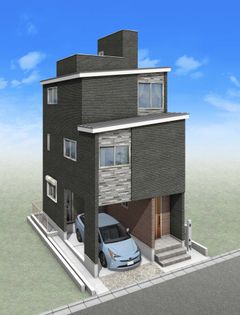 港北区綱島西4丁目 (新築戸建) 外観パース図