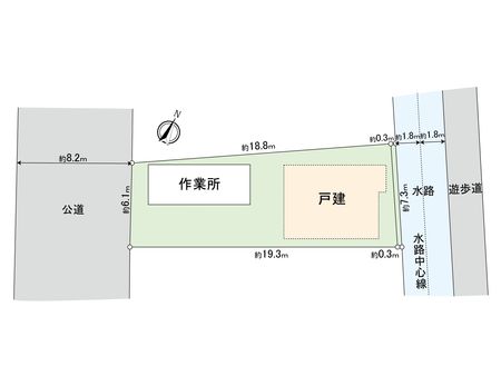新羽町戸建 敷地図