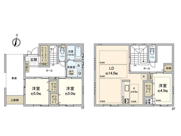 港北区新吉田東6丁目(戸建) 間取図(平面図)