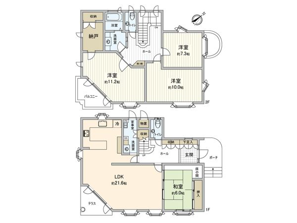 港北区綱島西1丁目(戸建) 間取図(平面図) 港北区綱島西1丁目(戸建) 間取図(平面図)