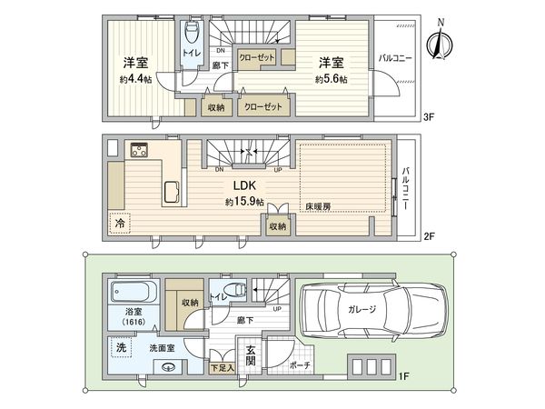 港北区綱島東1丁目(戸建) 間取図(平面図)