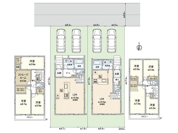 港北区大曽根3丁目(新築1号棟) 間取図(平面図)
