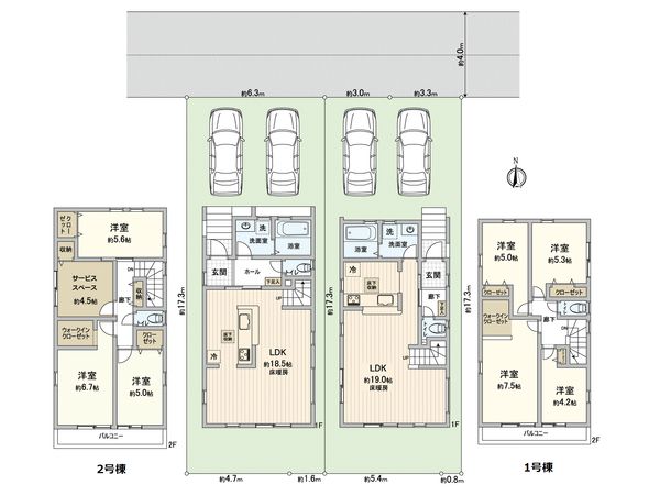 港北区大曽根3丁目(新築2号棟) 間取図(平面図)
