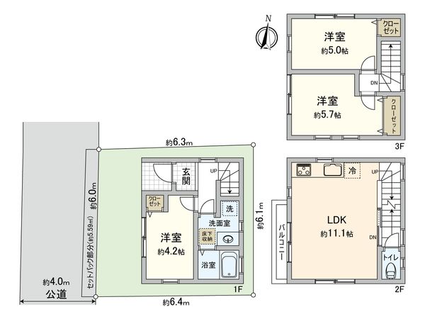 高津区蟹ケ谷(戸建) 間取図(平面図) 高津区蟹ケ谷(戸建) 間取図(平面図)