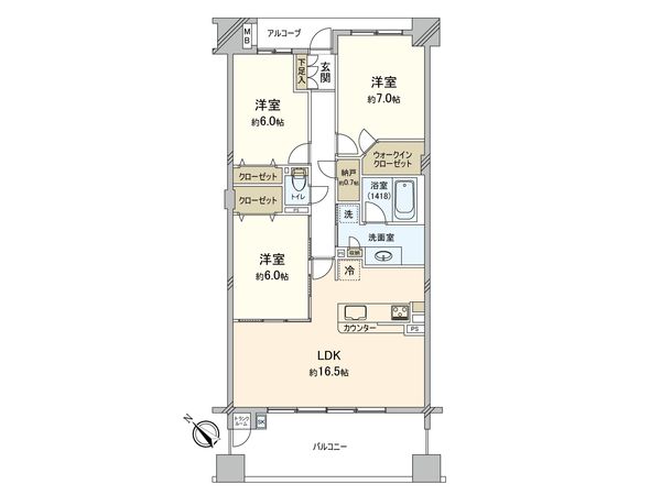 ディアパークス グランサウスコート 間取図(平面図)