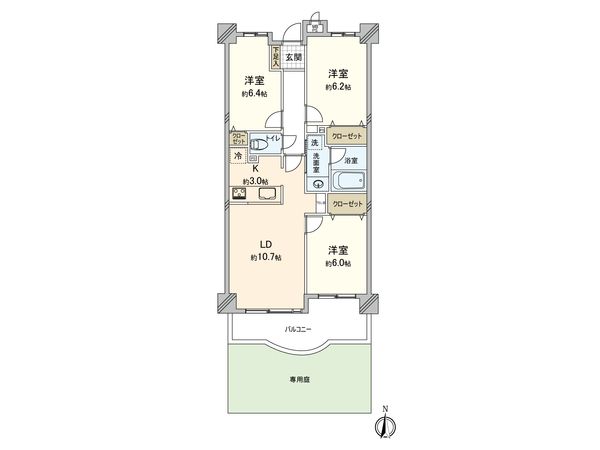 セザール第二大倉山 間取図(平面図)