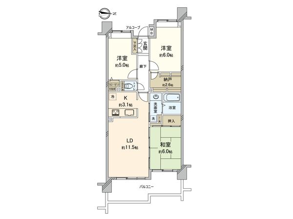 クレストフォルム綱島ガーデンコート 間取図(平面図) クレストフォルム綱島ガーデンコート 間取図(平面図)