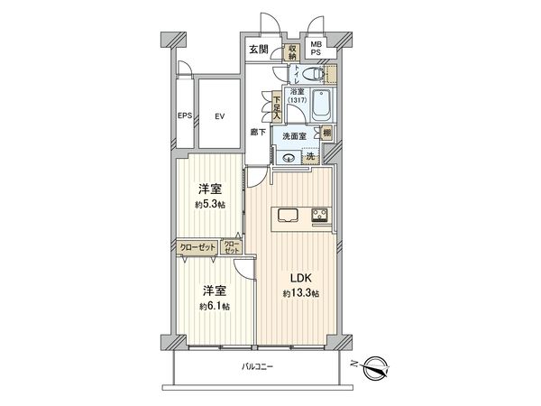 ライネスハイム綱島 壱番館 間取図(平面図) ライネスハイム綱島 壱番館 間取図(平面図)