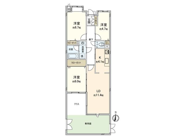 綱島シティハウス 間取図(平面図) 間取図(平面図)