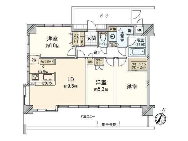 レクシオ綱島 間取図(平面図) レクシオ綱島 間取図(平面図)