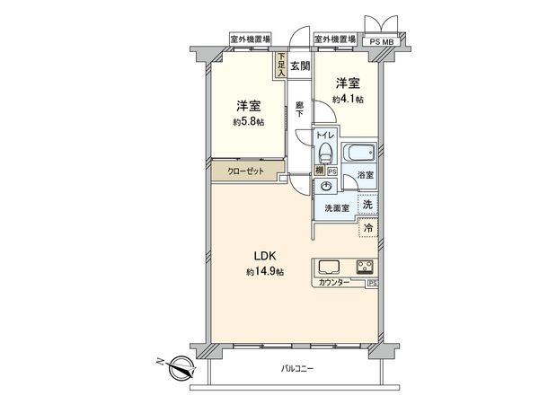 クリオ綱島七番館 間取図(平面図) クリオ綱島七番館 間取図(平面図)