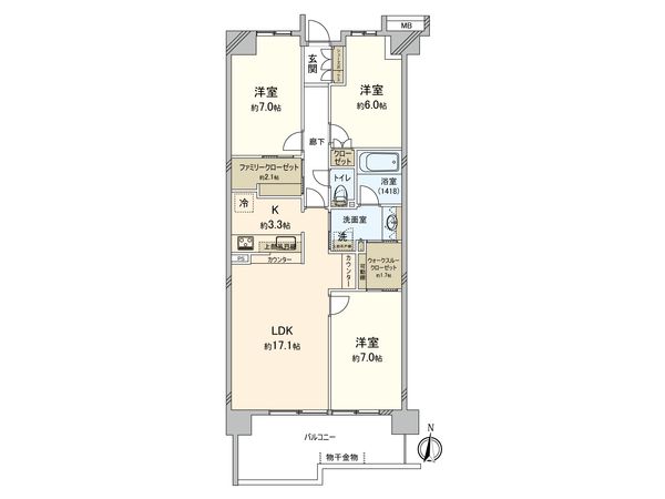 ザ・ハウス港北綱島 間取図(平面図) ザ・ハウス港北綱島 間取図(平面図)