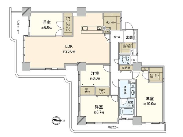 フォルム綱島クレスタワーズ 間取図(平面図) フォルム綱島クレスタワーズ 間取図(平面図)