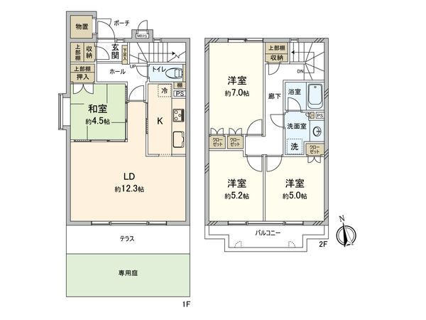 ライブタウン綱島 5号棟 間取図(平面図) 間取図(平面図)