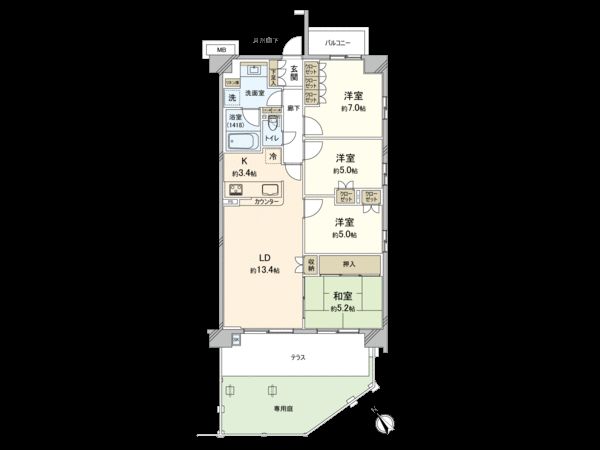 ヴィスタシア港北高田 間取図(平面図) 間取図(平面図)