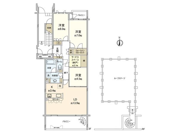 ガーデンズ綱島 コートステージ 間取図(平面図)