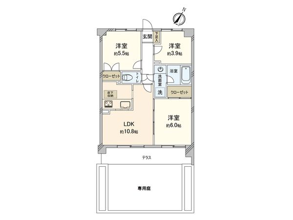 ビューネ綱島東 間取図(平面図) 間取図(平面図)