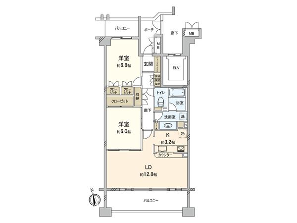 ガーデンズ綱島 スカイウイング 間取図(平面図) 間取図(平面図)