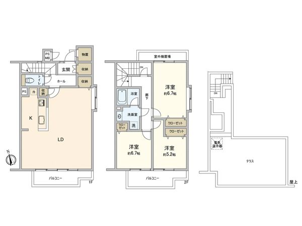 ライブタウン綱島 8号棟 間取図(平面図)