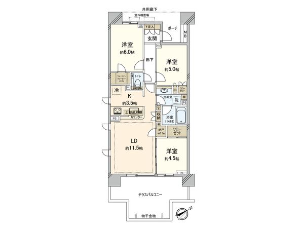 パークスクエア綱島 間取図(平面図) パークスクエア綱島 間取図(平面図)