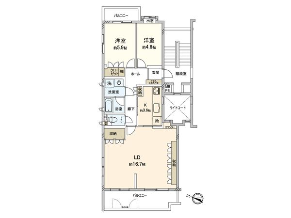 綱島富士見台パーク・ホームズ B棟 間取図(平面図) 綱島富士見台パーク・ホームズ B棟 間取図(平面図)
