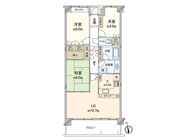 綱島東パーク・ホームズ弐番館 間取図(平面図) 綱島東パーク・ホームズ弐番館 間取図(平面図)