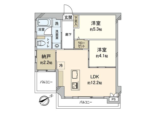 ヴィラ綱島 間取図(平面図)