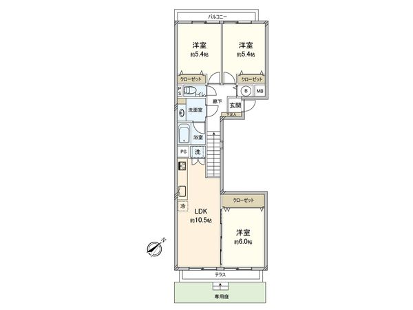 コスモ綱島台 3号館 間取図(平面図) コスモ綱島台 3号館 間取図(平面図)