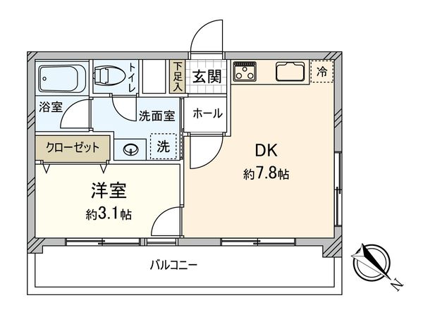 綱島マンション 間取図(平面図) 間取図(平面図)