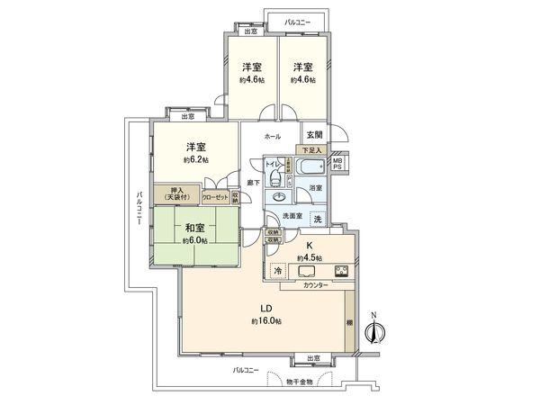 綱島富士見台パーク・ホームズ G棟 間取図(平面図) 綱島富士見台パーク・ホームズ G棟 間取図(平面図)