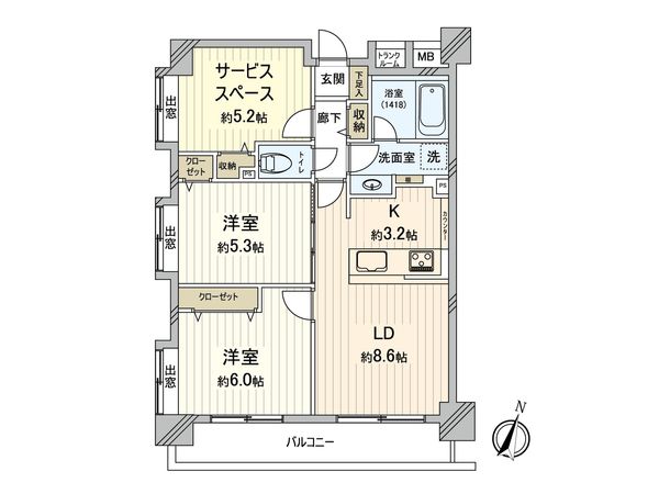 グランイーグル綱島 間取図(平面図) グランイーグル綱島 間取図(平面図)