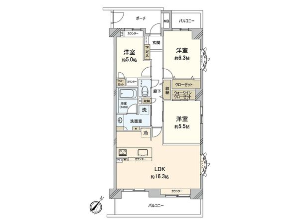 綱島パーク・ホームズ・ラ・ミア・カーサ 間取図(平面図) 綱島パーク・ホームズ・ラ・ミア・カーサ 間取図(平面図)