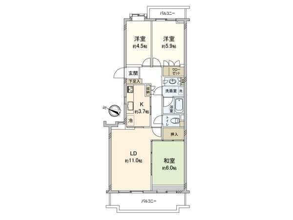 綱島富士見台パークホームズ B棟 間取図(平面図) 綱島富士見台パークホームズ B棟 間取図(平面図)
