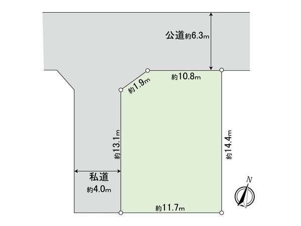 上野毛4丁目土地 区画図 上野毛4丁目土地 区画図