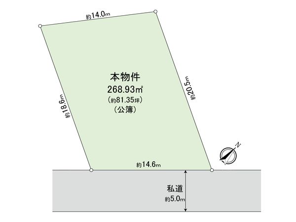 世田谷区中町2丁目土地 区画図