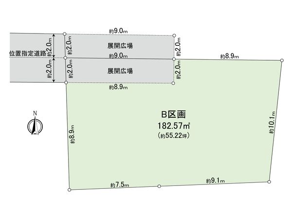 瀬田5丁目土地 B区画 区画図 区画図